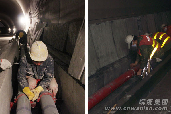 隧道消防管道的伴热带安装操作