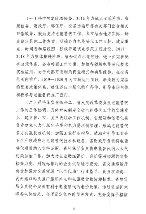关于加快推进电能替代工作的实施意见（第十页）