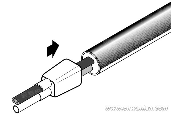 图1：使烟气管与电伴热带裸露